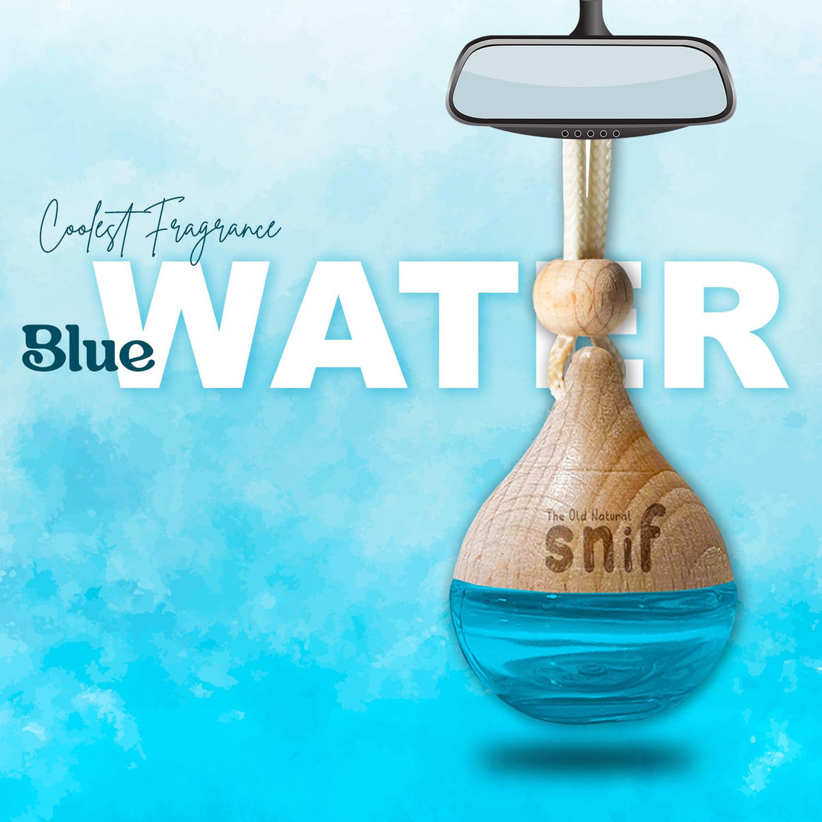 Blue Water Hanging Pod Car Perfume