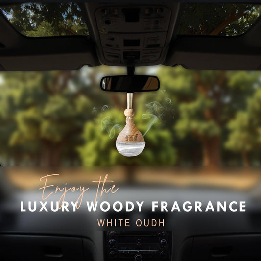White Oudh Hanging Pod Car Perfume