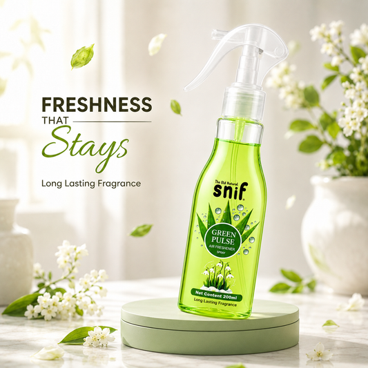 Snif Green Pulse Air Freshener Spray 200ml | Long Lasting Essential Oil Based Room Freshener