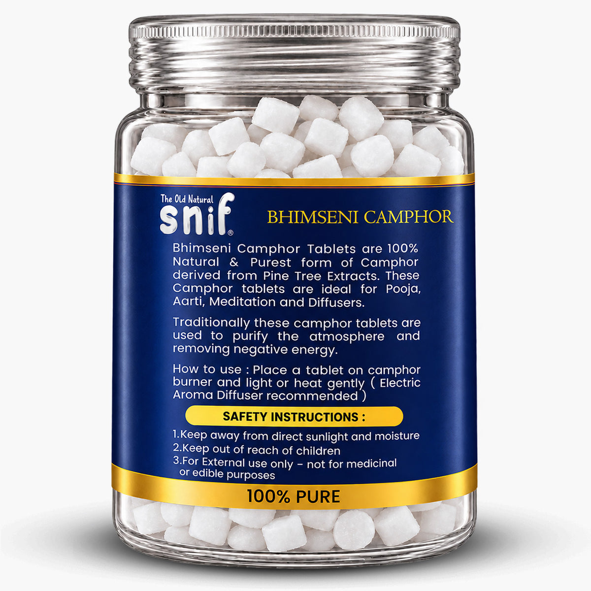 Snif Bhimseni Camphor Aroma Gift Pack with Electric Burner | 2 x 50g