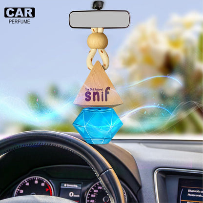 Snif Breezy Blue Hanging Pod Car Perfume with 15ml Refill | Long Lasting Car Fragrance
