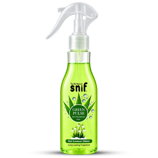 Snif Green Pulse Air Freshener Spray 200ml | Long Lasting Essential Oil Based Room Freshener