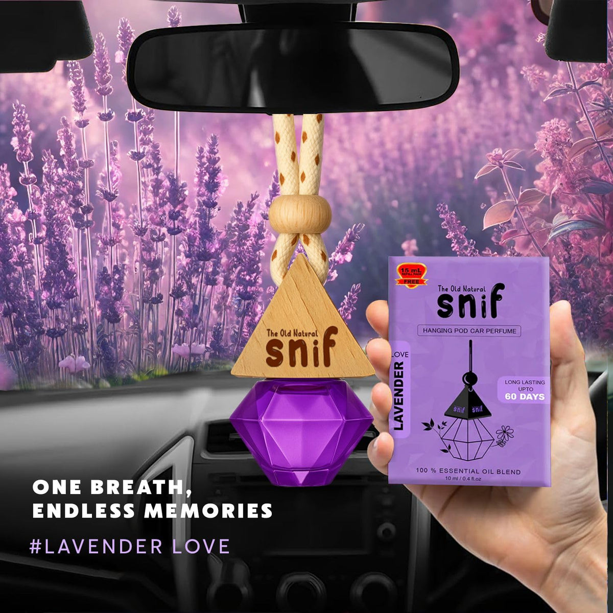 Lavender Love Hanging Pod Car Perfume