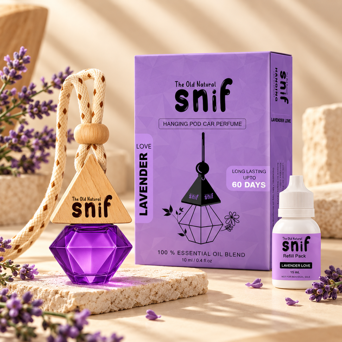 Lavender Love Hanging Pod Car Perfume
