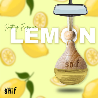 Snif Lemon Grass Hanging Pod Car Perfume 20ml with 15ml Refill | Fresh Car Fragrance