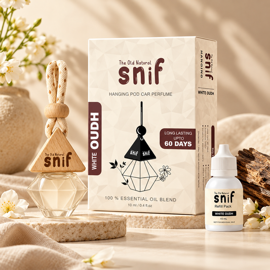 White Oudh Hanging Pod Car Perfume