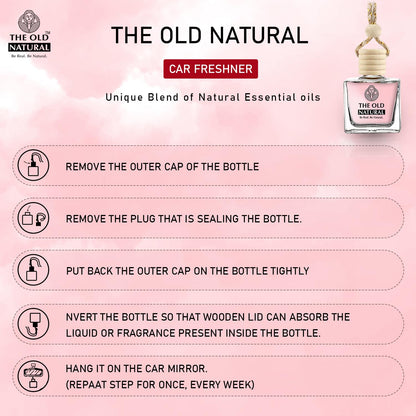 The Old Natural Moods Car Freshener 10ml | Natural Essential Oil Hanging Car Perfume