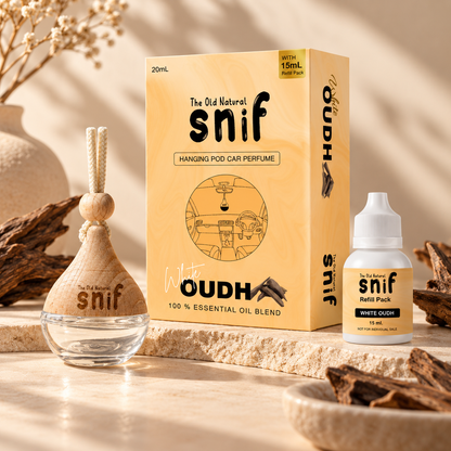 White Oudh Hanging Pod Car Perfume