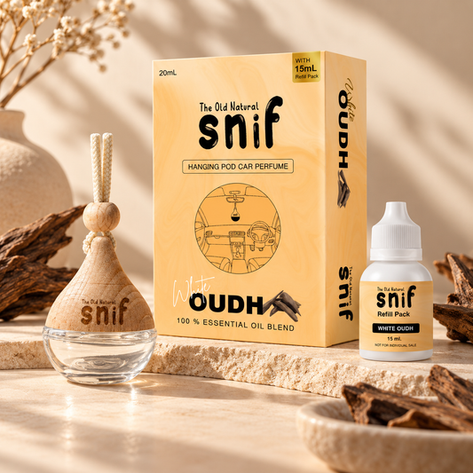 White Oudh Hanging Pod Car Perfume