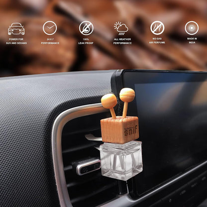 Snif White Oudh Car Vent Perfume 10ml | Premium Woody Car Air Freshener