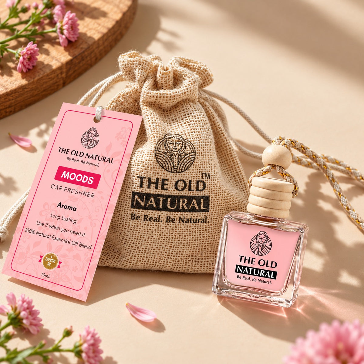The Old Natural Moods Car Freshener 10ml | Natural Essential Oil Hanging Car Perfume