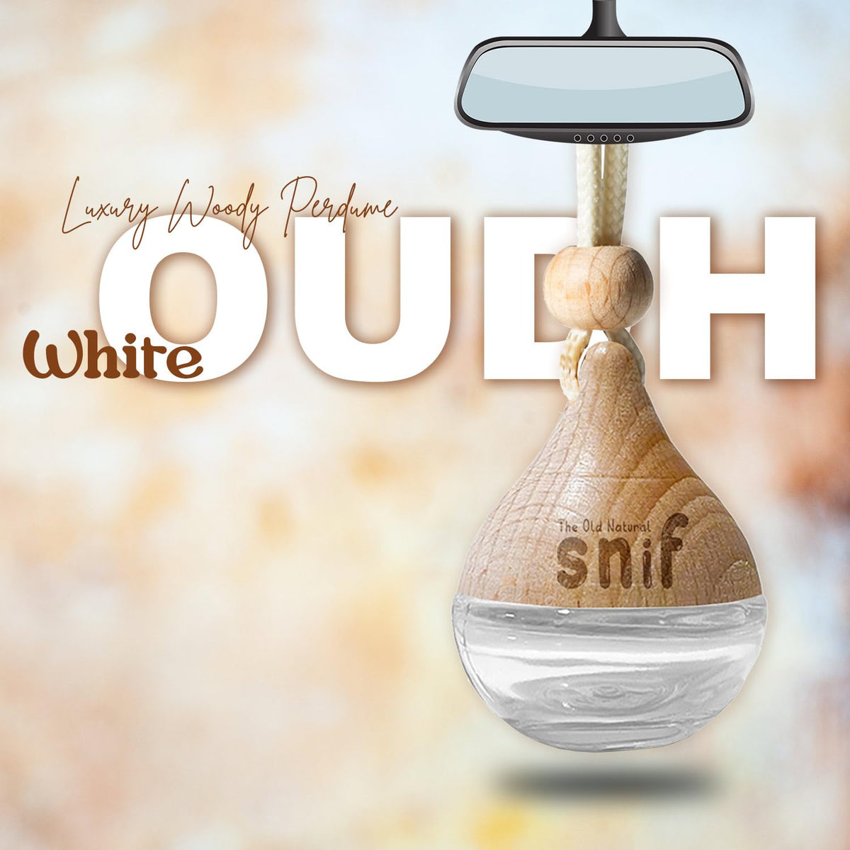 White Oudh Hanging Pod Car Perfume