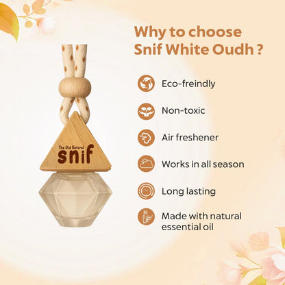 White Oudh Hanging Pod Car Perfume