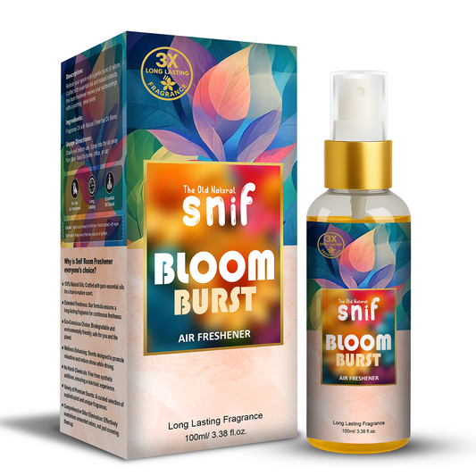 Snif Bloom Burst Air Freshener Spray 100ml | Long Lasting Essential Oil Based Room Freshener