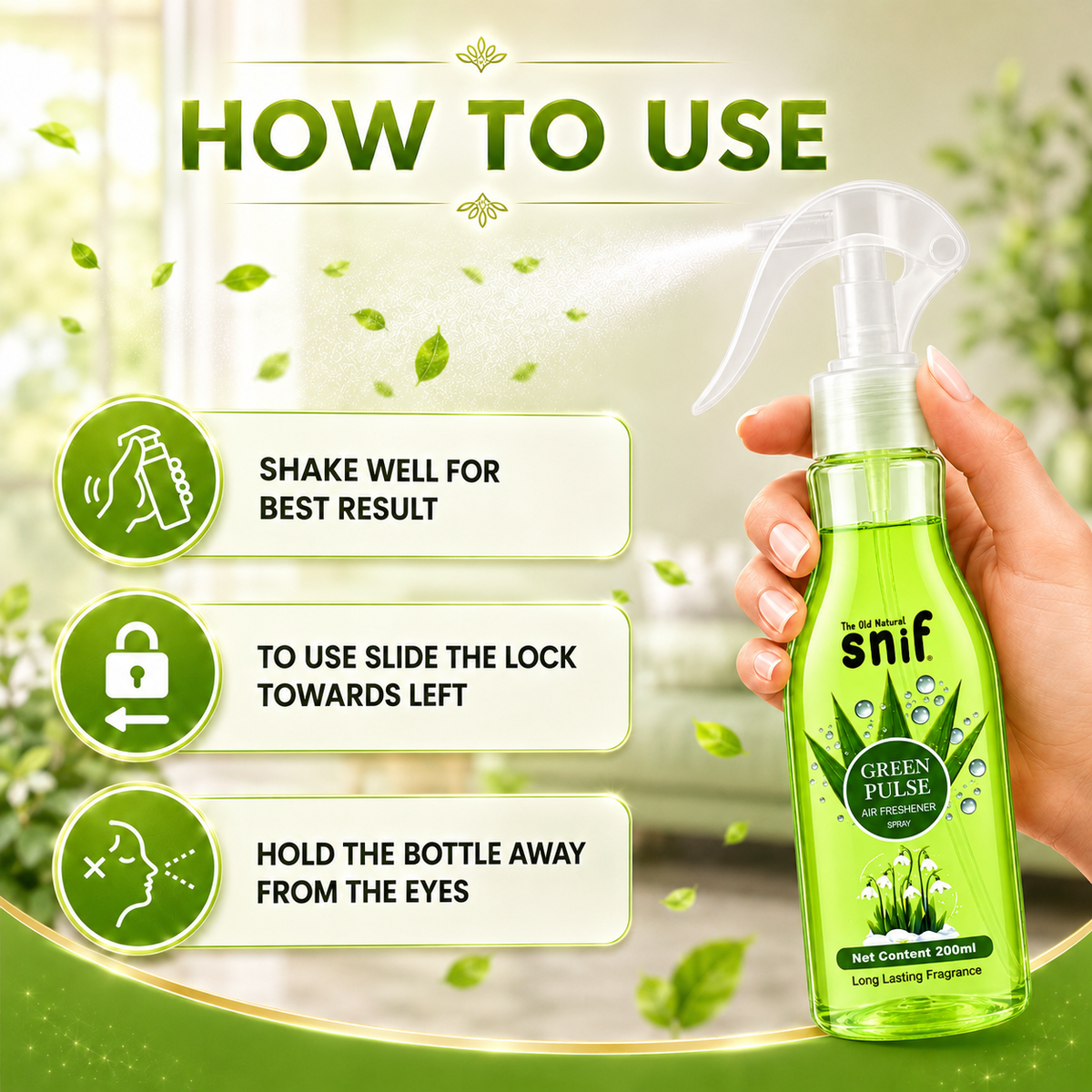 Green Pulse Air Freshener Spray