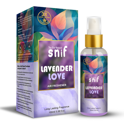 Snif Lavender Love Air Freshener Spray 100ml | Long Lasting Essential Oil Based Room Freshener