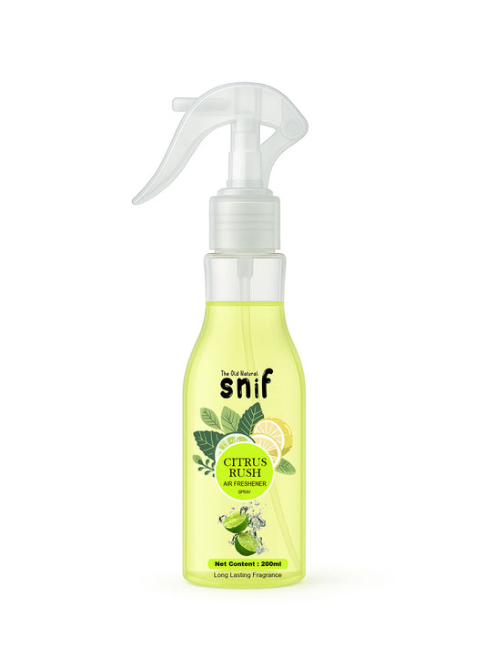 Snif Citrus Rush Air Freshener Spray 200ml | Long Lasting Essential Oil Based Room Freshener