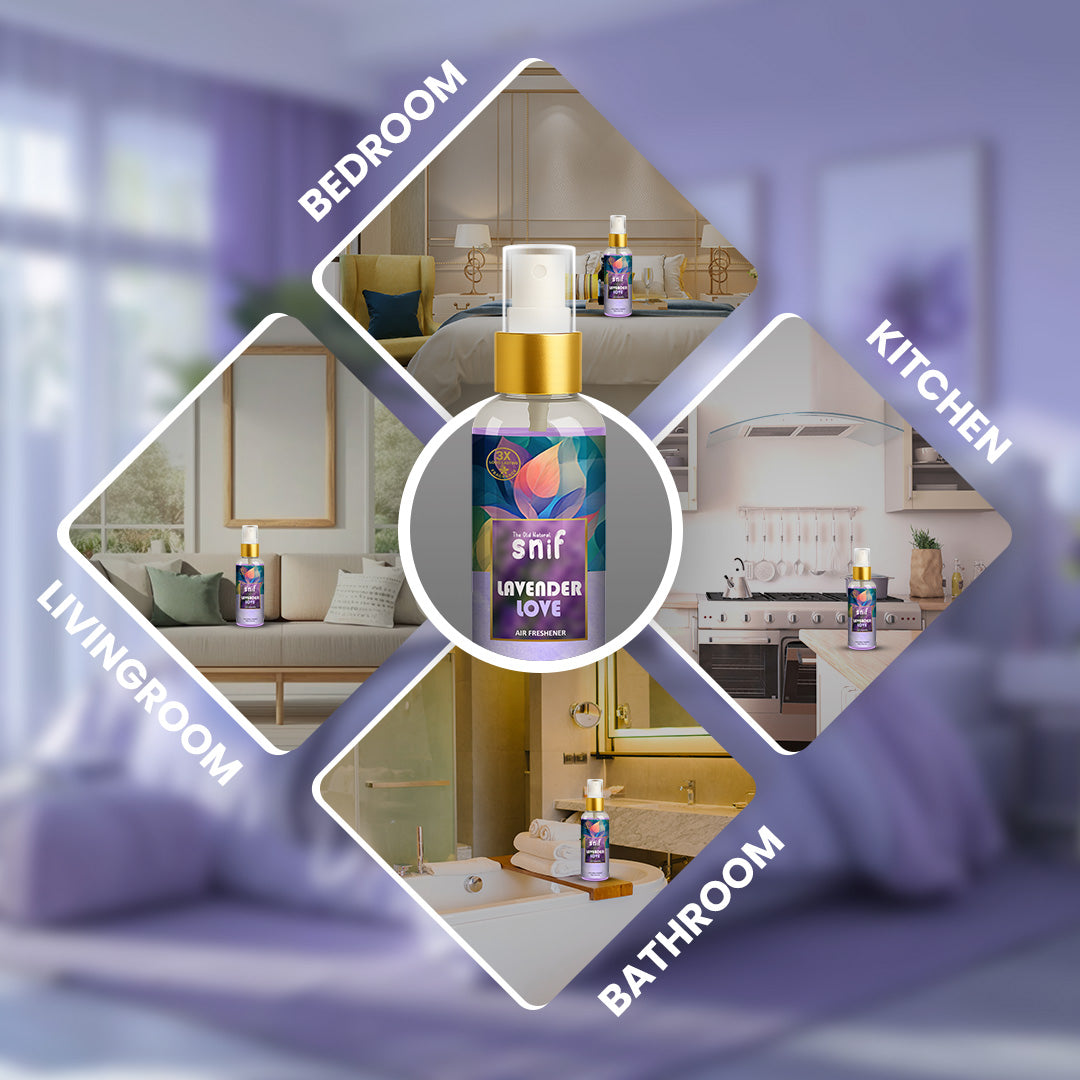 Snif Lavender Love Air Freshener Spray 100ml | Long Lasting Essential Oil Based Room Freshener