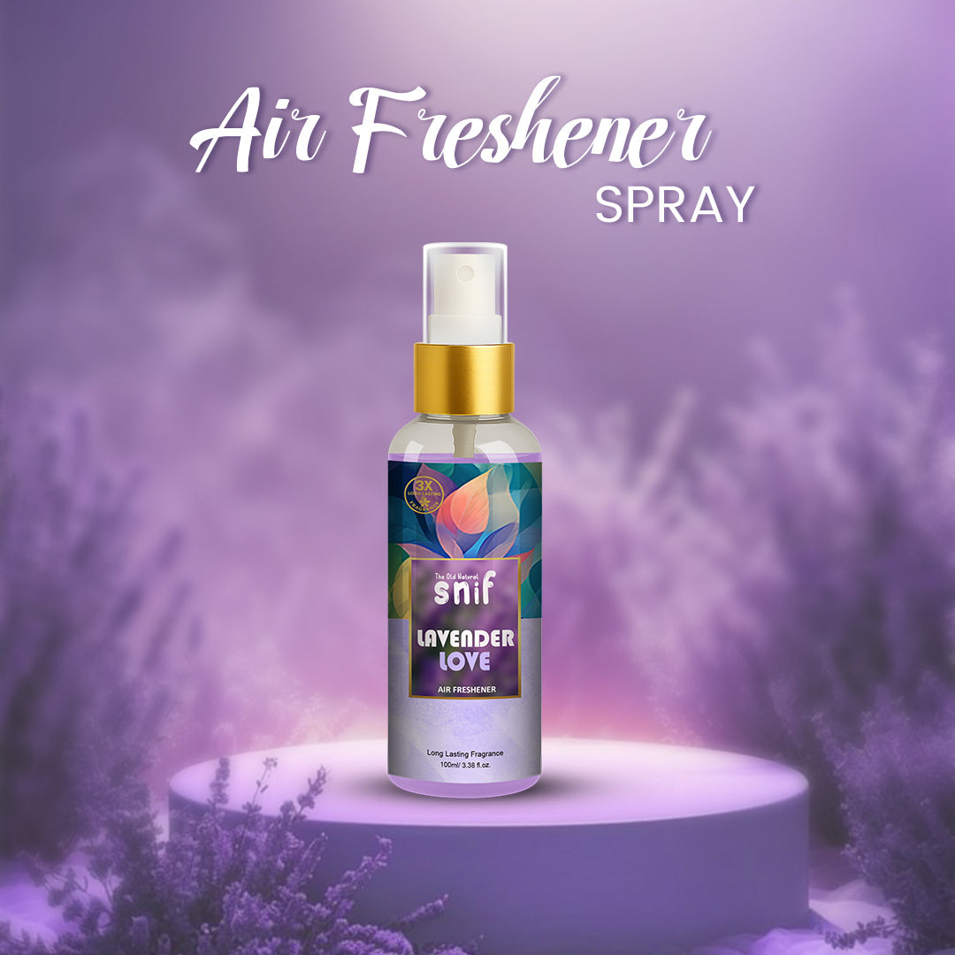 Snif Lavender Love Air Freshener Spray 100ml | Long Lasting Essential Oil Based Room Freshener
