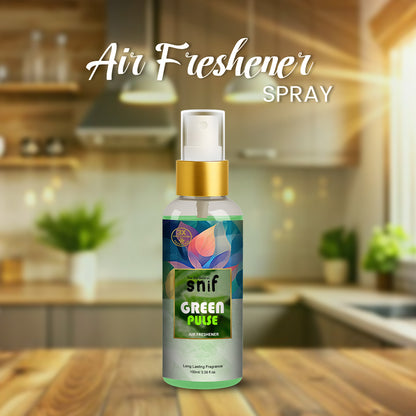Snif Green Pulse Air Freshener Spray 100ml | Long Lasting Essential Oil Based Room Freshener